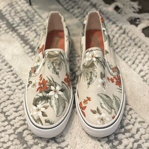 Keds floral slip-ons- Size 10